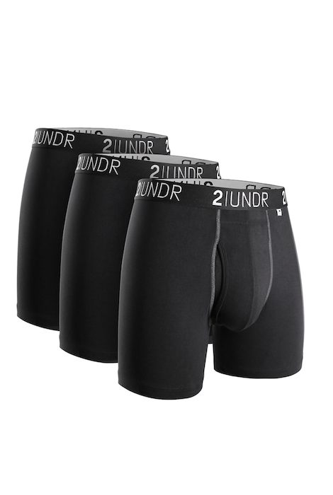 2UNDR 3 PACK SWING SHIFT SOLID BLACK