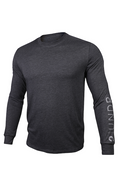 2UNDR All Day Branded Long Sleeve Crew H. Charcoal, men's shirt product photograph