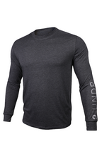 2UNDR All Day Branded Long Sleeve Crew H. Charcoal, men's shirt product photograph
