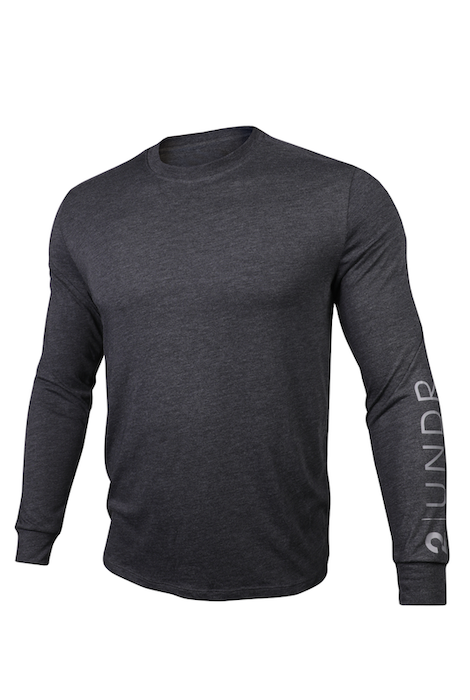 2UNDR ALL DAY BRANDED LONGSLEEVE CREW H. CHARCOAL