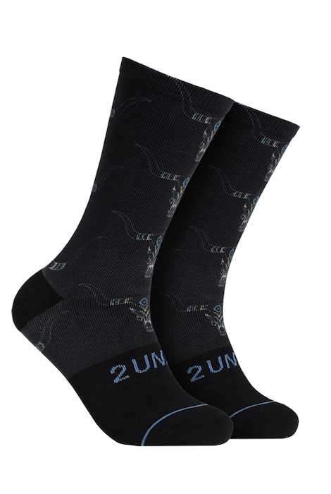 2UNDR Flex Print Sock Santa Fe, men's sock product photograph