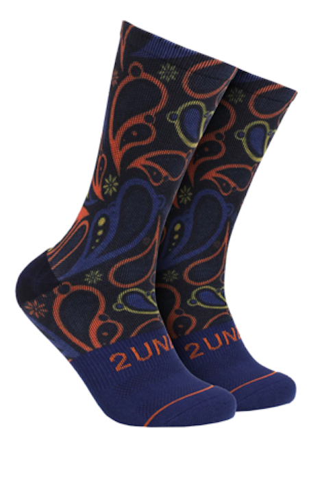 CHAUSSETTES IMPRIMÉES FLEXIBLES 2UNDR PAISLEY BLEU