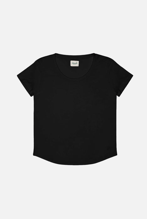 KUWALLA TEE ESSENTIAL SCOOP TEE - BLACK