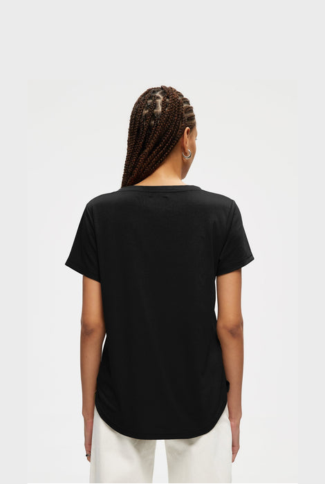 KUWALLA TEE ESSENTIAL SCOOP TEE - BLACK