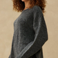 KUWALLA TEE BOUCLE BOATNECK SWEATER - CHARCOAL