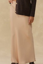 Jupe nuisette en satin à coupe biaisée Kuwalla Tee - Rose fondant
