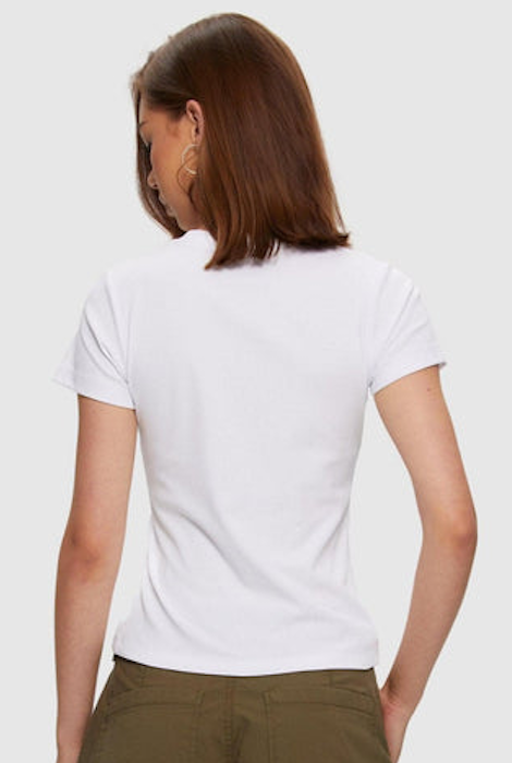 KUWALLA TEE MICRO RIB TEE WHITE