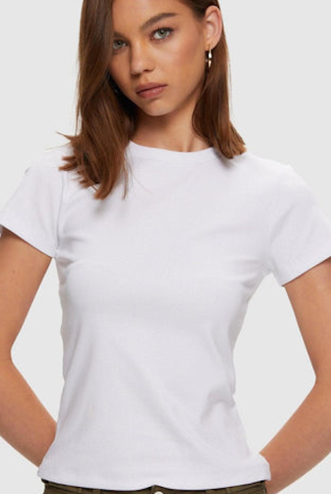 KUWALLA TEE MICRO RIB TEE WHITE