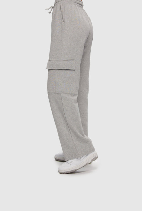 KUWALLA TEE CARGO WIDE LEG SWEATPANT - HEATHER GREY