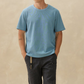 KUWALLA TEE BOXY WAFFLE TEE - BLUE