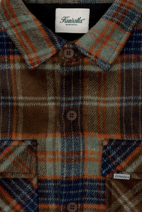 CHAQUETA ACOLCHADA A CUADROS KUWALLA TEE - AZUL