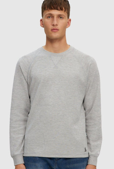 KUWALLA TEE WASHED WAFFLE CREW - ATHLETIC GREY