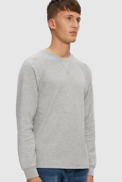 KUWALLA TEE WASHED WAFFLE CREW - ATHLETIC GREY