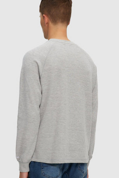 KUWALLA TEE WASHED WAFFLE CREW - ATHLETIC GREY