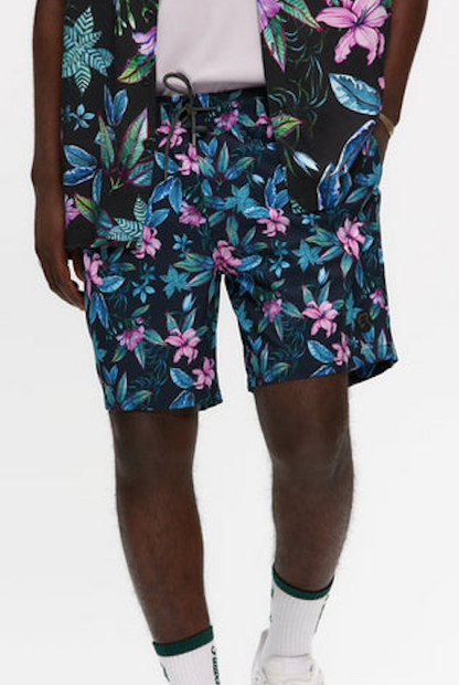 Kuwalla Tee Recycled Swim Trunk Pink Jungle