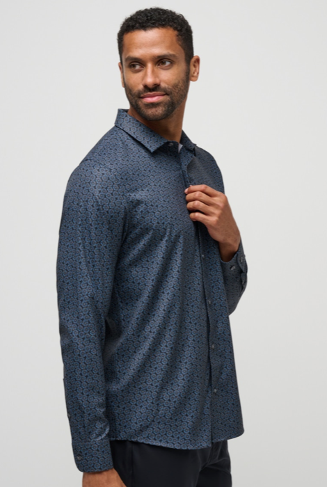 TravisMathew Country Mile LS Button Up - Black