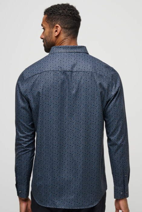 TravisMathew Country Mile LS Button Up - Black
