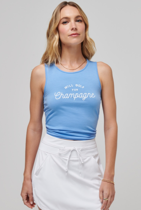 TRAVISMATHEW SPRING FLING TANK CORNFLOWER BLUE