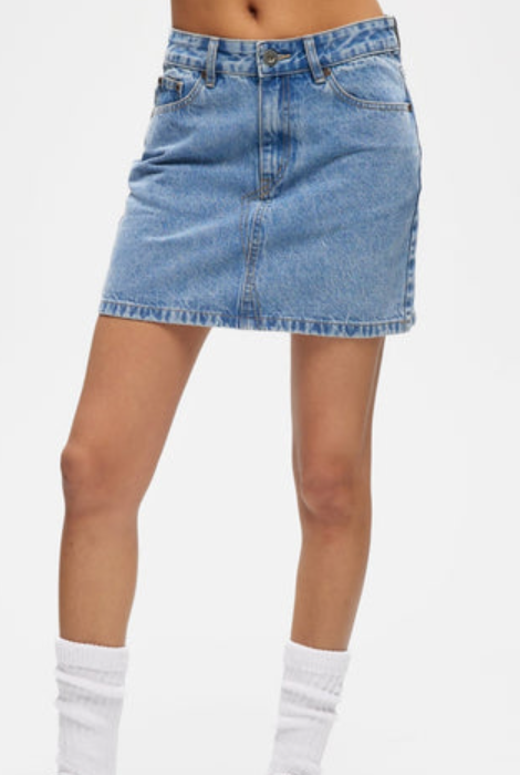 Kuwalla Tee Mini Denim Skirt Mid Blue