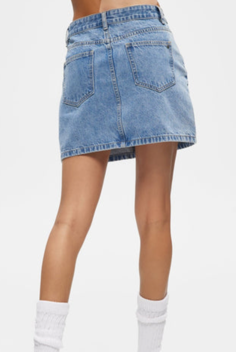 Kuwalla Tee Mini Denim Skirt Mid Blue