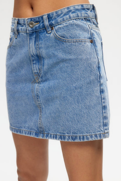 Kuwalla Tee Mini Denim Skirt Mid Blue