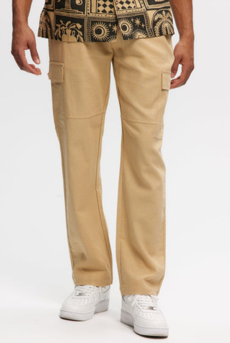 Kuwalla Tee Cargo Linen Pant Beige