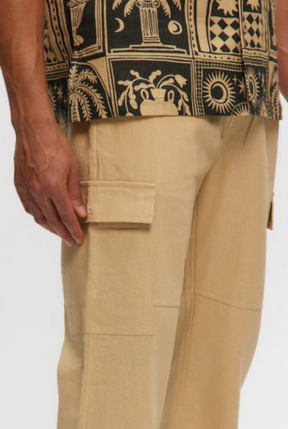 Kuwalla Tee Cargo Linen Pant Beige