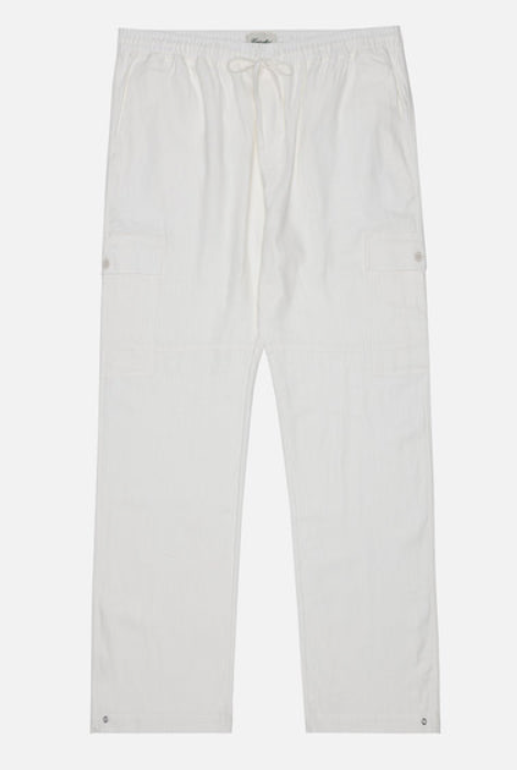 Kuwalla Tee Cargo Linen Pant Off White