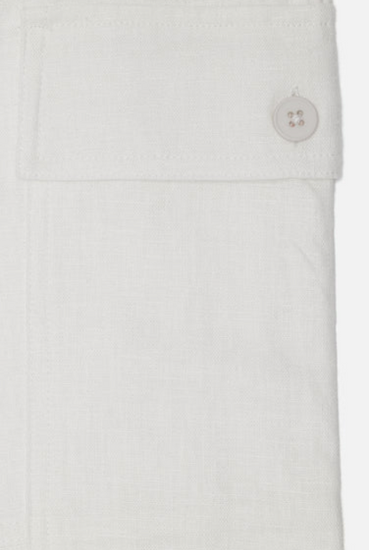 Kuwalla Tee Cargo Linen Pant Off White