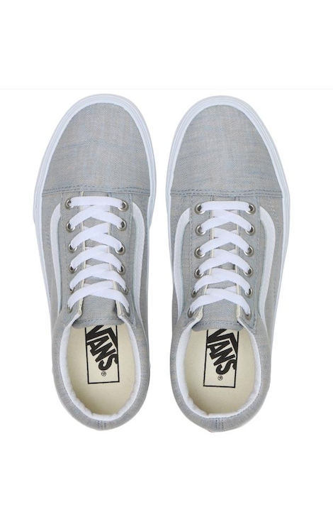 VANS OLD SKOOL SHOES SUMMER LINEN DUSTY BLUE