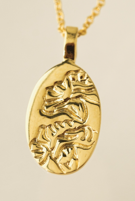 LOVER'S TEMPO BIRTH FLOWER PENDANT NECKLACE GOLD