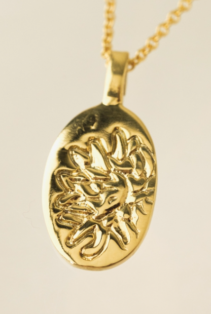 LOVER'S TEMPO BIRTH FLOWER PENDANT NECKLACE GOLD