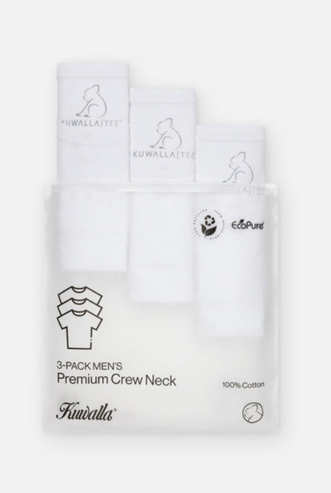 KUWALLA TEE 3 PACK CREW NECK TEE WHITE