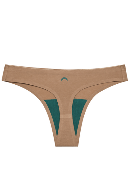 Huha Seamless Low-Mid Rise Thong - Tan