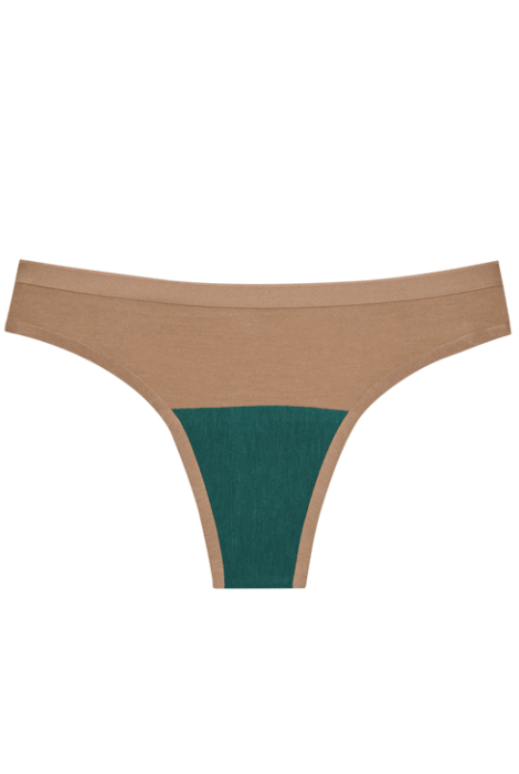 Huha Seamless Low-Mid Rise Thong - Tan