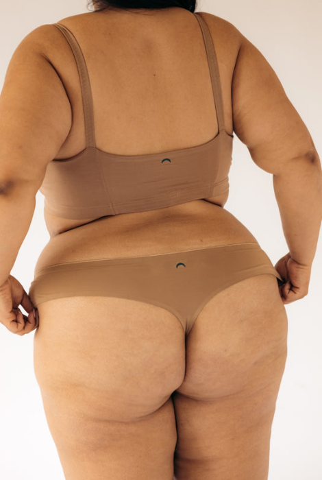 Huha Seamless Low-Mid Rise Thong - Tan