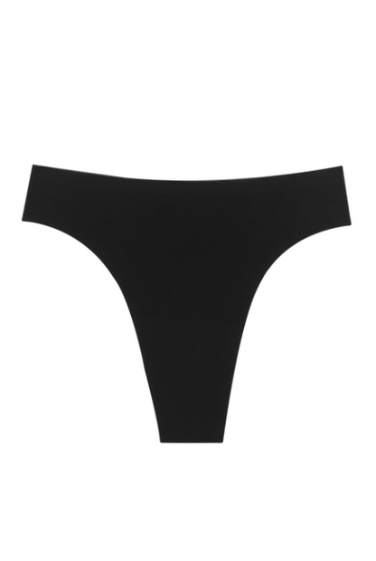 Huha Seamless High Rise Thong - Black