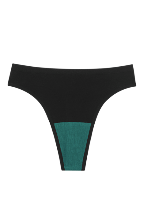 Huha Seamless High Rise Thong - Black