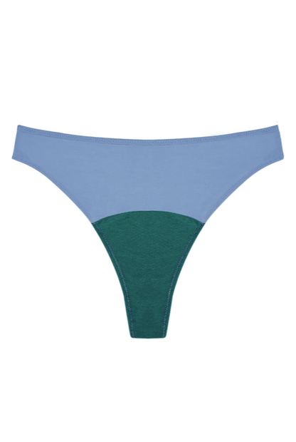 Huha High Rise Thong Mineral Undies - Hydrangea Blue