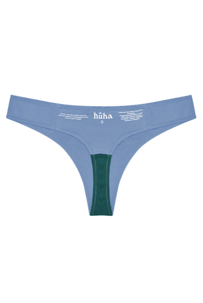 Huha Low Profile Thong Mineral Undies - Hydrangea Blue