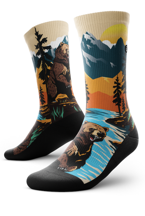 Outway Grizzly Bear Crew Socks