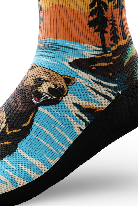 Outway Grizzly Bear Crew Socks