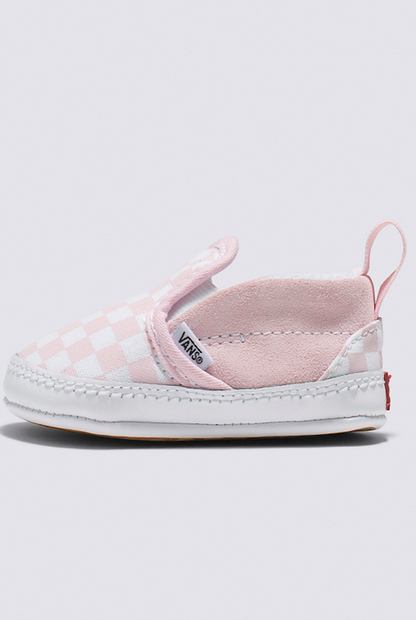 VANS INFANT SLIP-ON V CRIB CHECKERBOARD SHOE BLUSH/WHITE