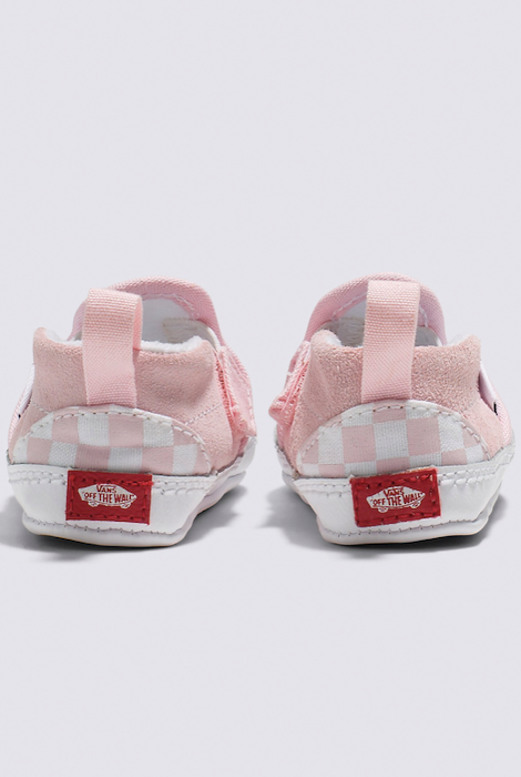 VANS INFANT SLIP-ON V CRIB CHECKERBOARD SHOE BLUSH/WHITE