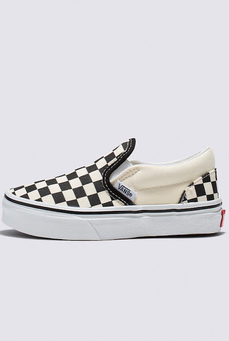 VANS YOUTH CLASSIC SLIP-ON CHECKERBOARD BLACK/WHITE