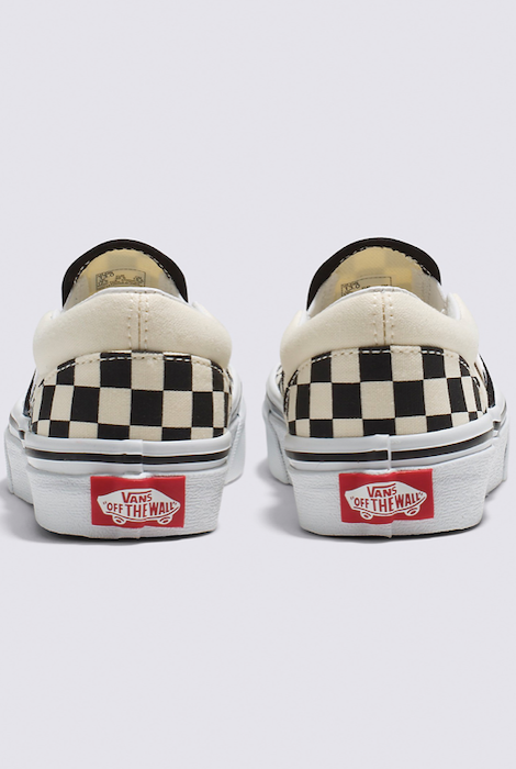 VANS YOUTH CLASSIC SLIP-ON CHECKERBOARD BLACK/WHITE