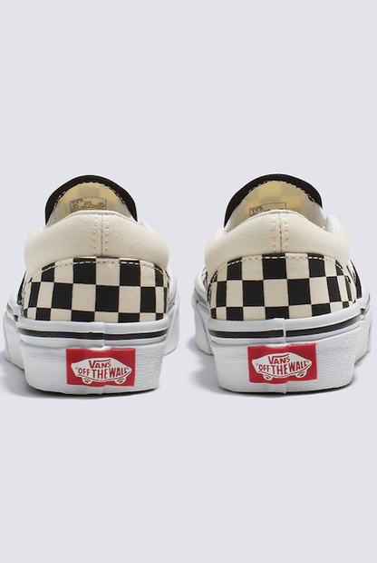 VANS YOUTH CLASSIC SLIP-ON CHECKERBOARD BLACK/WHITE