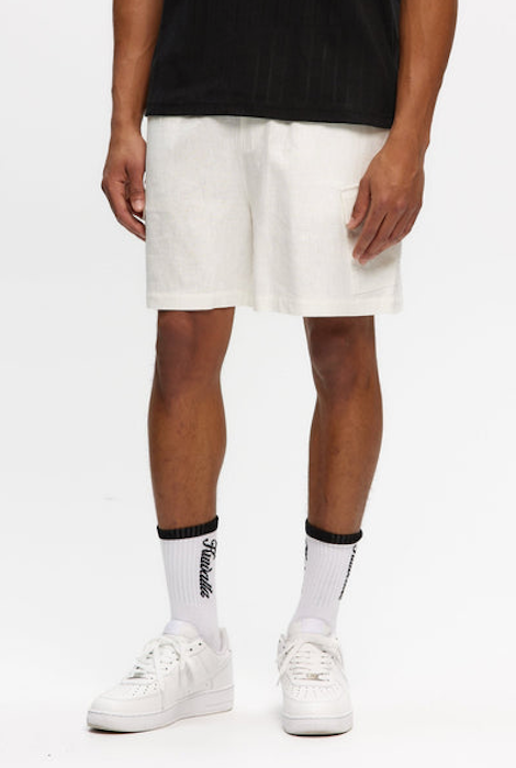 SHORT CARGO EN LIN KUWALLA TEE BLANC CASSE