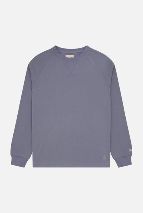 T-SHIRT KUWALLA WASHED WAFFLE CREW - BLEU 