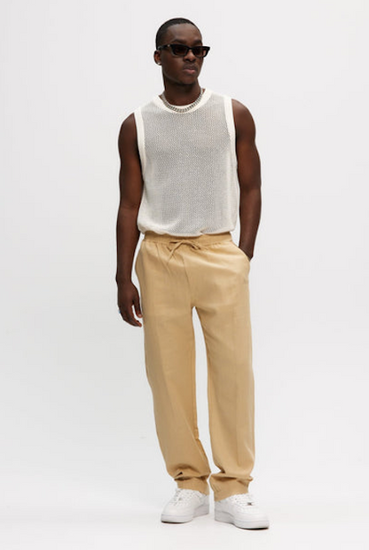 Pantalón de lino Kuwalla Tee beige